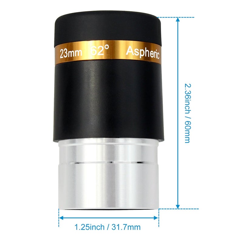 SVBONY Telescope Lens 23mm Telescopes Eyepieces Wide Angle 62 Degree Aspheric Eyepiece Fully Coated Lens for 1.25 inches Astronomic Telescopes - Image 3